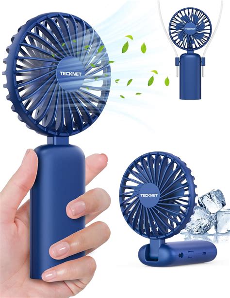 TECKNET Hand Fan, Mini Personal Portable Hand Held Fan, 3 Speeds, 90 ...