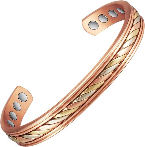 Amazon.com: MagVIVACE Women Copper Magnetic Bracelet for Arthritis, Pure Copper Jewelry, Lymph ...