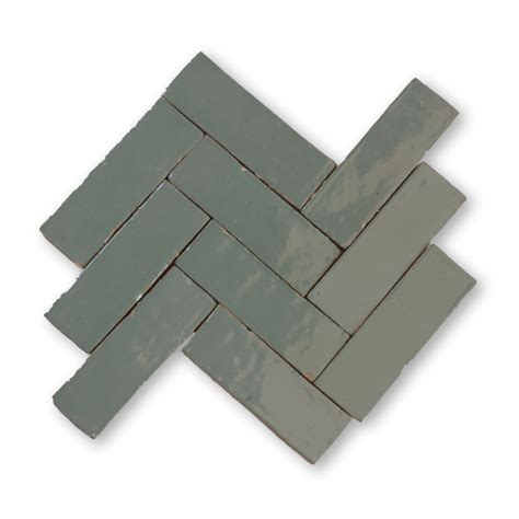 ZELLIGE DASH - Eucalyptus - Handmade Moroccan Tiles - popham design