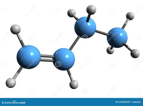 3D Image Of Butene Skeletal Formula Royalty-Free Stock Photo ...