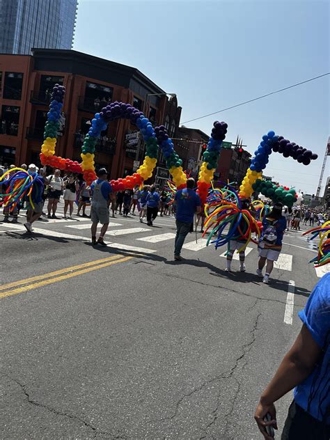 The Nashville Pride Parade down lower Broadway in downtown Nashville ...