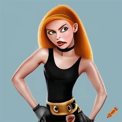 Realistic cartoon of kim possible