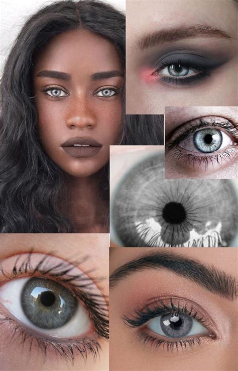 Grey Eyes 🤍🖤 | Pretty eyes color, Brown hair and grey eyes, Gray eyes