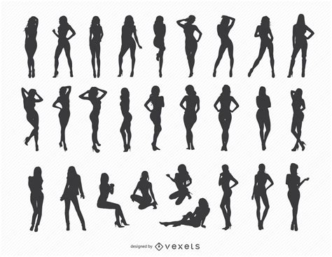 Sexy Girl Silhouettes Vector Download