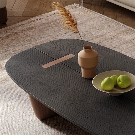 Latitude Run® Willa Modern Farmhouse Oval Wood Coffee Table Minimalism ...