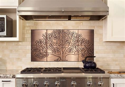 Copper Tiles For Backsplash In Kitchen Copper Metal Copper Kitchen