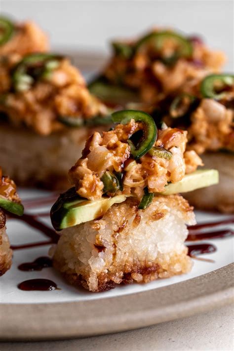 Crispy Rice with Spicy Shrimp Salad | Recipe | Spicy shrimp salad ...