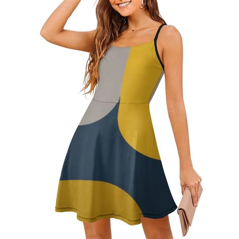 Abstract Modern Color Block Art Summer Dresses For Women A-line Dress ...