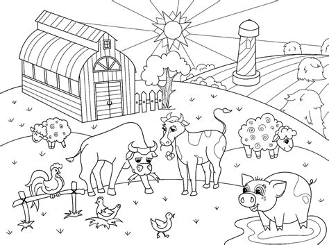 Farm Animals Coloring Pages - 100 Free Coloring Pages for Kids