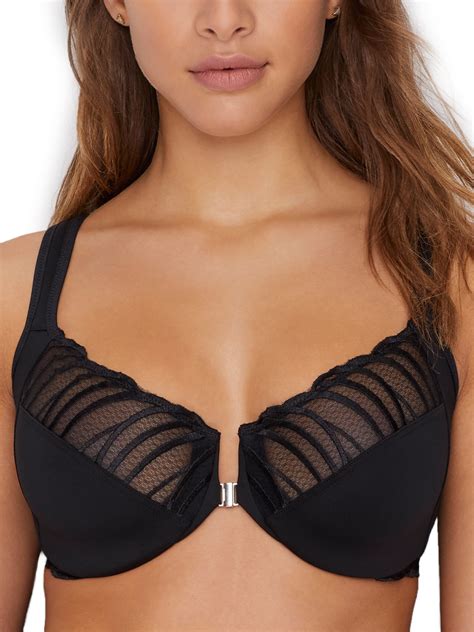 Paramour by Felina Angie Front Close Minimizer Bra 115071 Color: Black ...