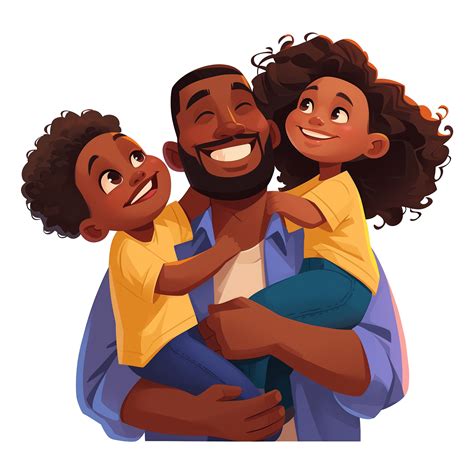 Playful kids with father 46346857 PNG