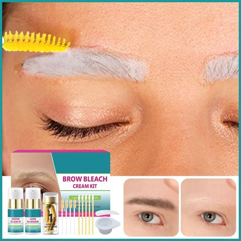 Brow Lightening Kit Eyebrow Lightener Gentle Makeup Brow Bleach cho ...
