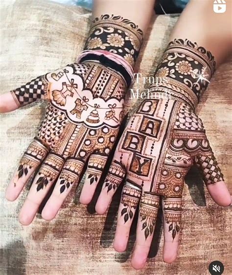 Baby shower Mehndi designs | Mehndi designs for fingers, Henna tattoo ...