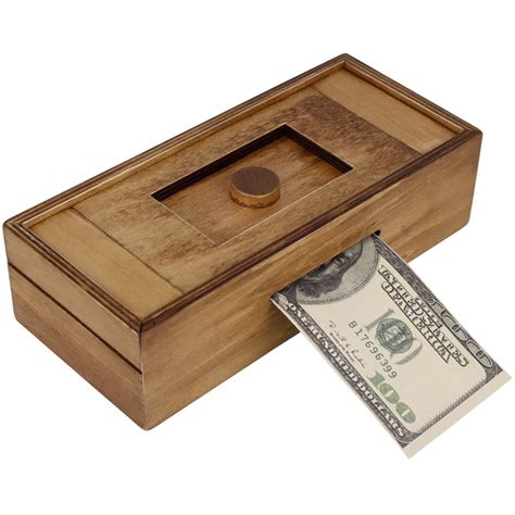 Wooden Cash Gift Card Puzzle Box with Secret Compartments, Surprise ...