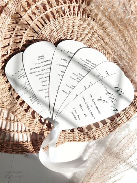 Wedding Program Fans