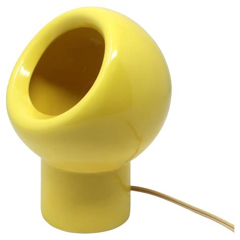 Space age yellow table lamp , 1970's For Sale at 1stDibs