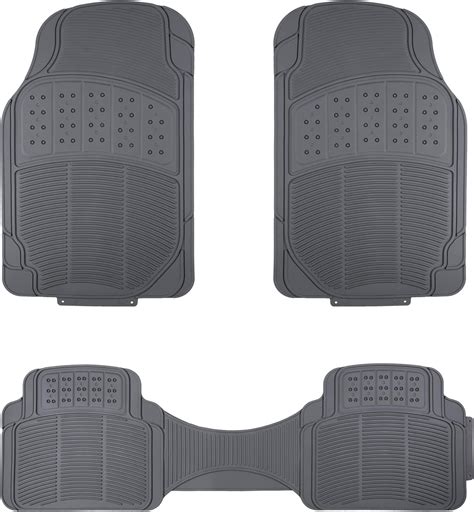 Amazon Basics Universal PVC Faux Rubber Car Floor Mats, All Weather ...