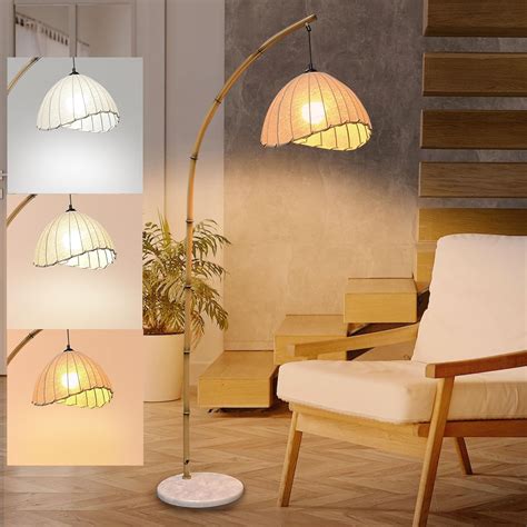 38°GARDEN LÁmpara RatÁn BambÚ LÁmparas Retro Boho Sombra Lino 3 ...