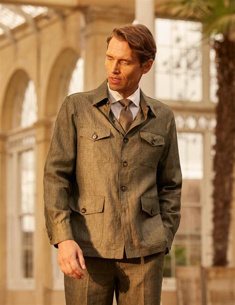 Mens linen shirt jacket online