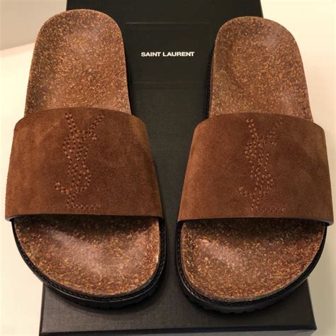 Yves Saint Lauren YSL Joan Suede Slides Size 6 | Yves saint lauren ...