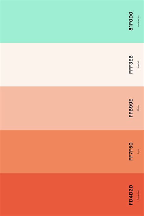 25 best coral color palettes with names and hex codes – Artofit