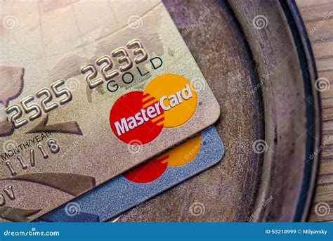MasterCard Gold, Platinum Credit Card (high Quality) Editorial Stock ...
