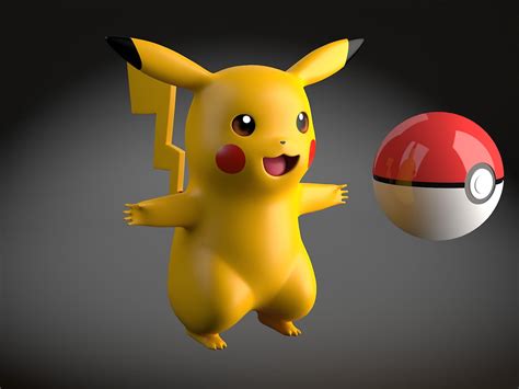 Pikachu Pokemon - 3D Model by SQUIR