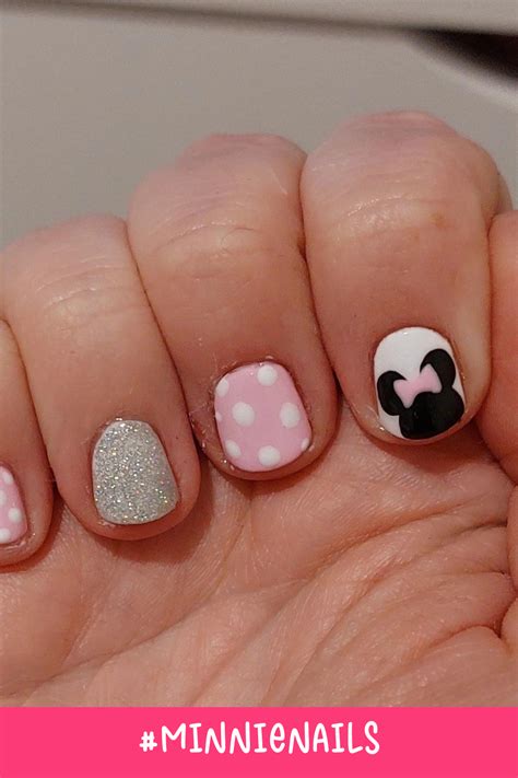 Minnie Mouse Nails Disney Press On Nails | Red And White Gel Fake