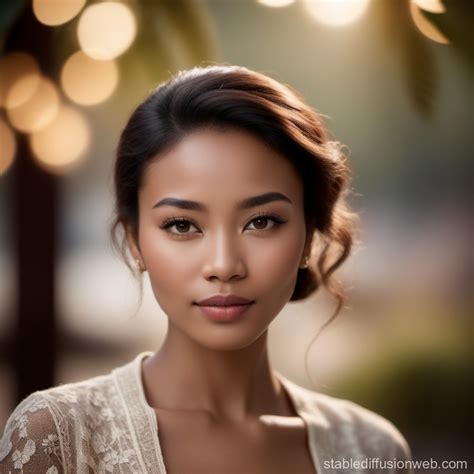 Mixed Race Woman: Chinese-African Portrait, Detailed, Photorealistic ...