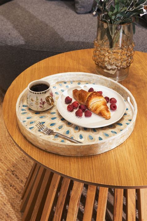 Koza Home Meander Mavi Damla Sedefli Mozaik Tepsi 35 x 4 cm 4321 Fiyatı ...