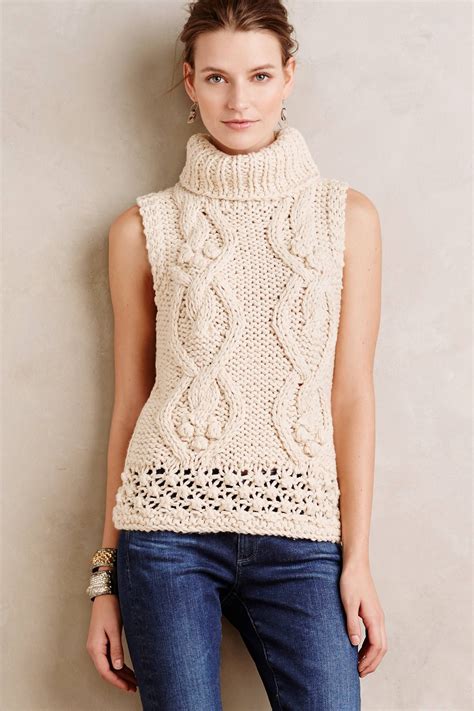 Sleeveless Turtleneck Sweater In Gray at Nate Hocking blog