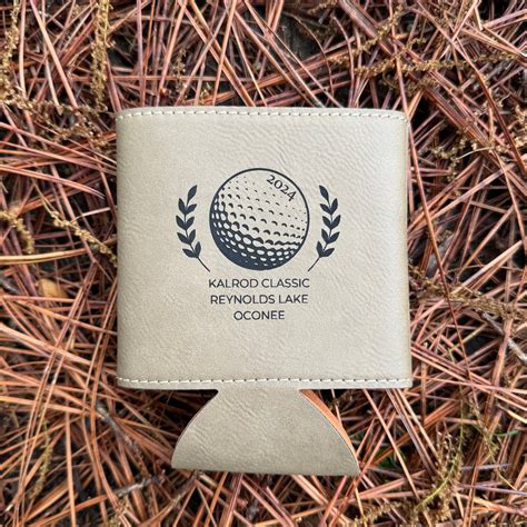 Golf Outing Custom Koozie - Personalized Golf Club Logo - Groovy Guy Gifts