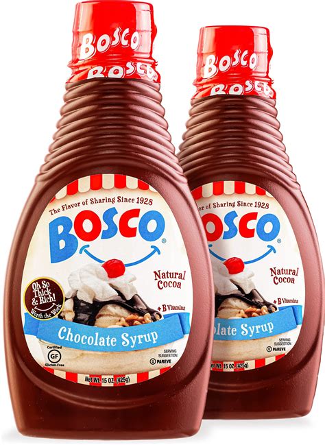 Amazon.com : The Original Bosco Chocolate Syrup - 22 oz Squeeze Bottle ...