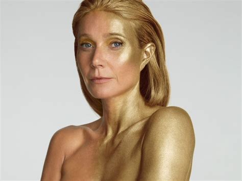 Gwyneth Paltrow poses nude in gold body paint for 50th birthday - ABC News