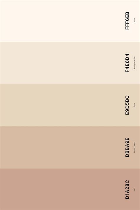 25+ Best Tan Color Palettes with Names and Hex Codes | Tan color palette, Nude color palette ...
