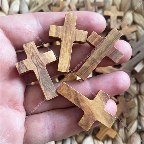 Small Olive Wood Crosses, Wooden Crosses, Holy Land Crosses, Necklace ...