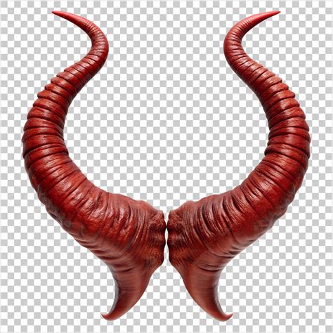 Red devil horns isolated on black background transparent PNG file ...