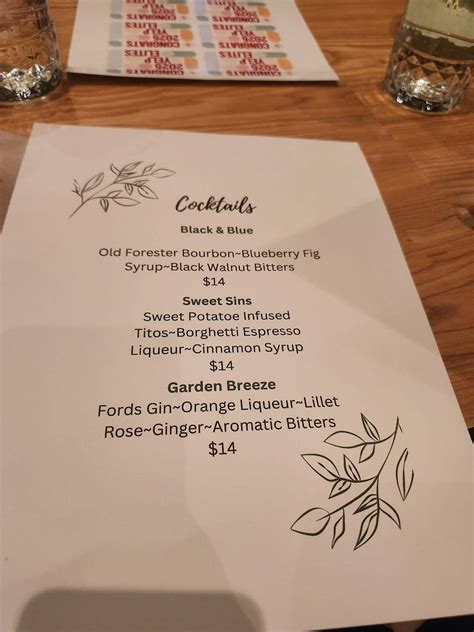 Menu at 3rd & Fernwood restaurant, Charlotte