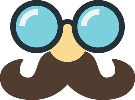 fake mustache and glasses illustration in minimal style 12962978 Vector ...