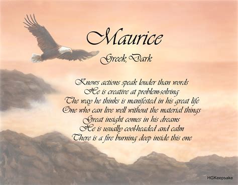 Maurice Name Keepsake Print