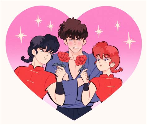 ranma-chan, saotome ranma, and kunou tatewaki (ranma 1/2) drawn by marshiyan | Danbooru