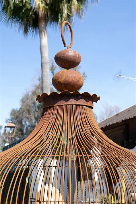 1990s Spanish Large Wrought Iron Bird Cage with Dome For Sale at ...