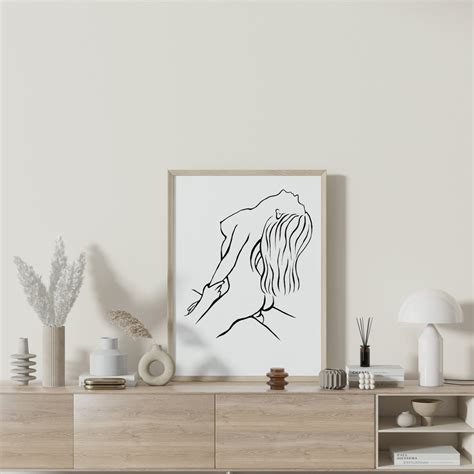 Erotic Nude Art, Nude Line Drawing, Sensual Minimal Modern Art, Couple Sex Art, Digital ...