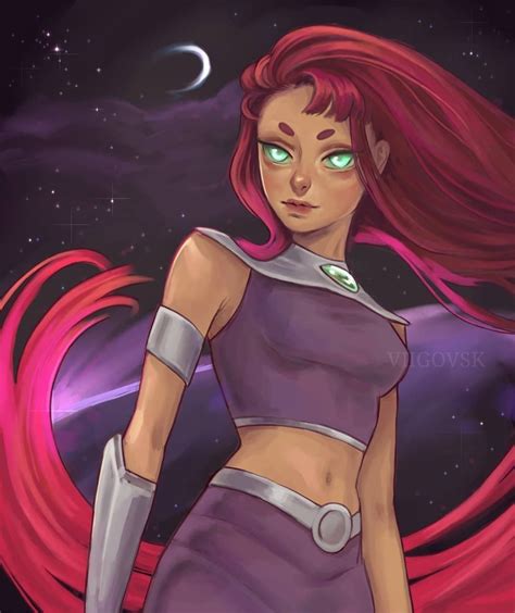 By viigovsk (DC Comics - Starfire) | Teen titans starfire, Teen titans ...