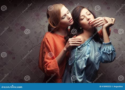 Two Gorgeous Girlfriends Making Love Stock Image - Image of beautiful ...