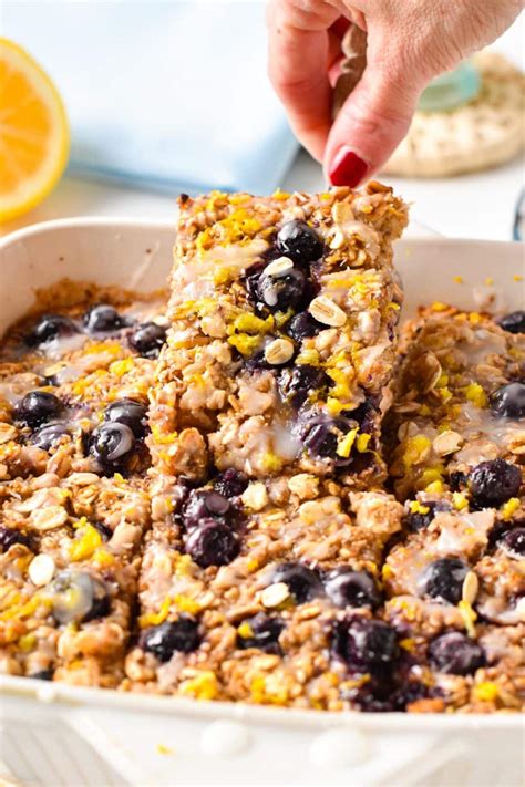 Lemon Blueberry Baked Oatmeal - The Conscious Plant Kitchen