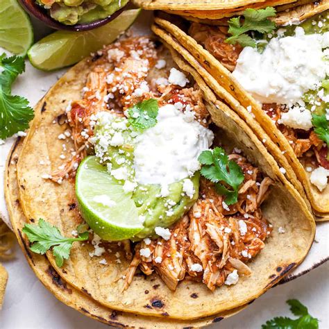Crockpot Chicken Tacos (Mexican Chicken) - JoyFoodSunshine
