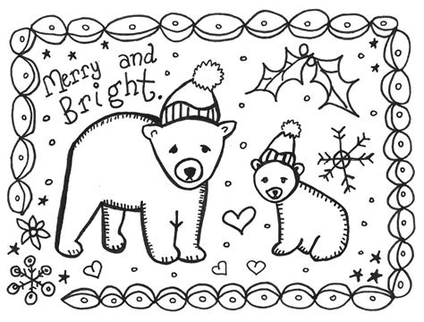 Winter Holidays Coloring Page - Art is Basic | An Elementary Art Blog