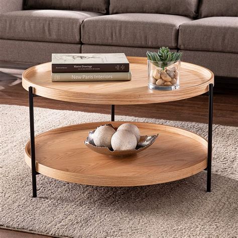 Verlington 33 1/4" Wide Natural Wood Two-Tier Cocktail Table - #279A5 ...