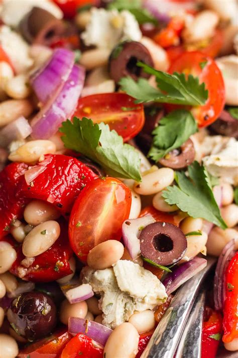 Italian Cannellini Bean Salad With Tomatoes And Olives - Lavender & Macarons